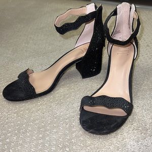 INC hadwin black sparkle heels